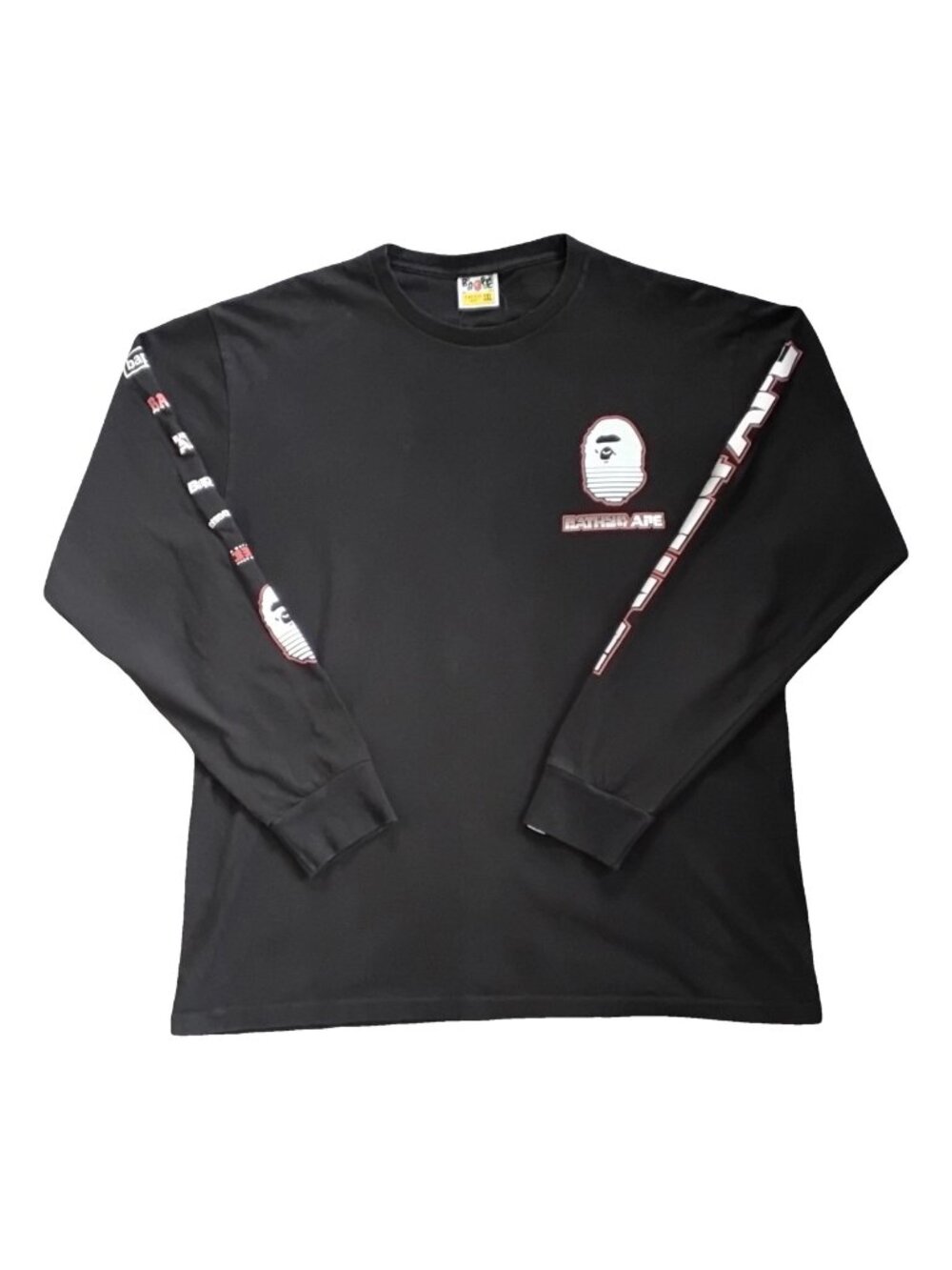$495 Authentic A BATHING APE Made in JAPAN Men's Black Long Sleeve Shirt Sz.2XL